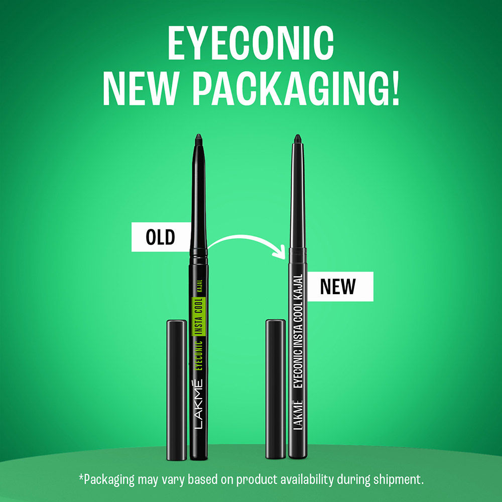 Lakme Eyeconic Insta Cool Deep Black Kajal Cooling Kohl With Cucumber