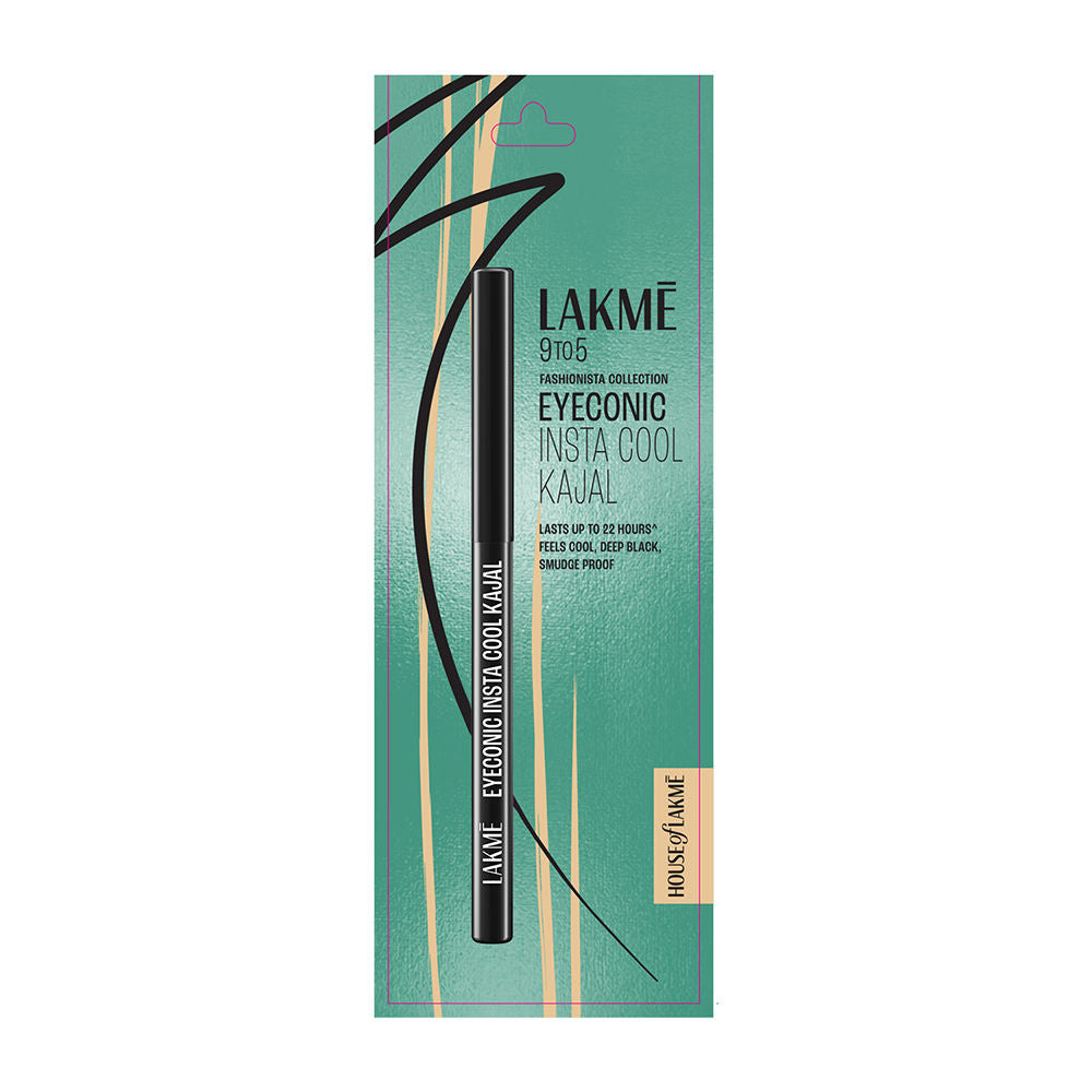 Lakme Eyeconic Insta Cool Deep Black Kajal Cooling Kohl With Cucumber