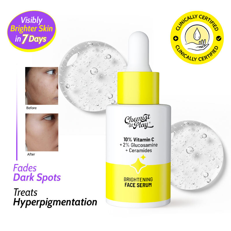 Chemist at Play 10% Vitamin C Face Serum Brightens Skin Treats Dark Spots & Hyperpigmentation