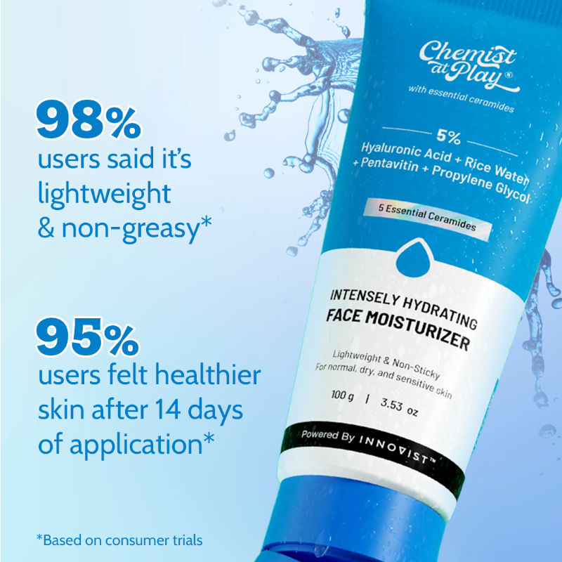 Chemist at Play Intensely Hydrating Face Moisturizer Hydrates Up to 24 Hours For Skin Dryness