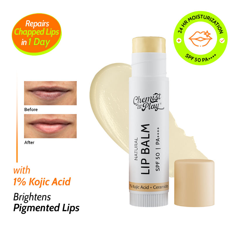 Chemist At Play Lip Balm SPF 50 Brightens & Repairs Chapped Lips 24HR Moisture
