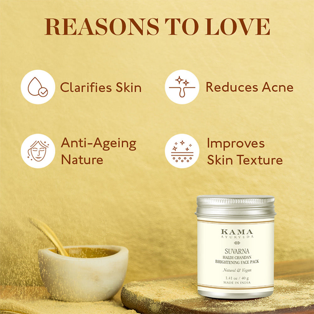 Kama Ayurveda Suvarna Haldi Chandan Brightening Face Pack