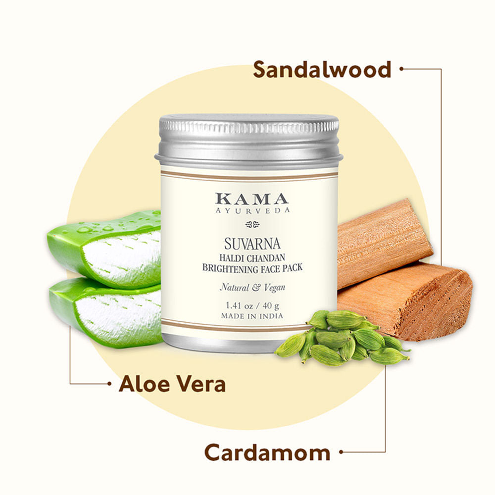 Kama Ayurveda Suvarna Haldi Chandan Brightening Face Pack