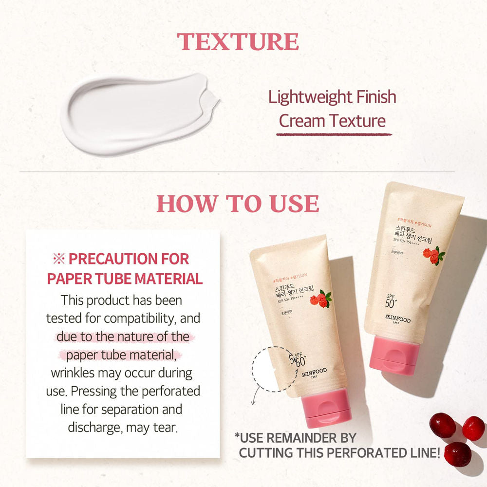 Skinfood Berry Glowing Sun Cream SPF 50+ PA++++