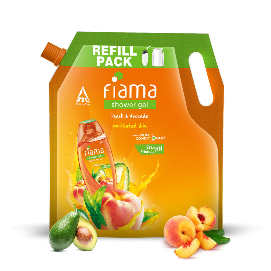 Fiama Shower Gel Peach & Avocado with Skin Conditioners for Soft Moisturised Skin