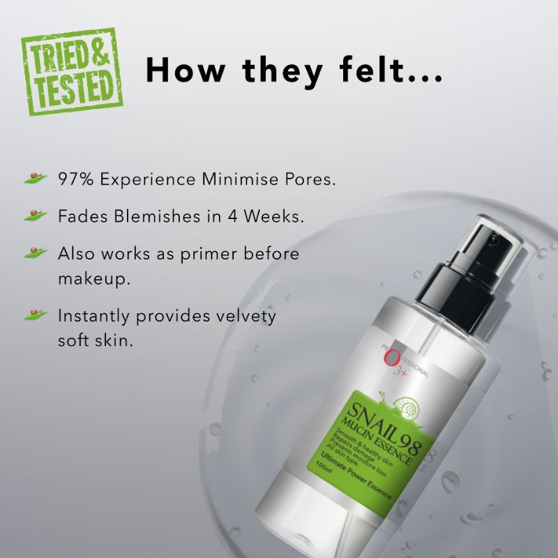 O3+ Snail 98 Mucin Serum With Niacinamide For Deep Hydration, Smooth & Moisturised Skin