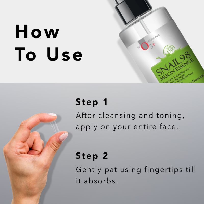 O3+ Snail 98 Mucin Serum With Niacinamide For Deep Hydration, Smooth & Moisturised Skin