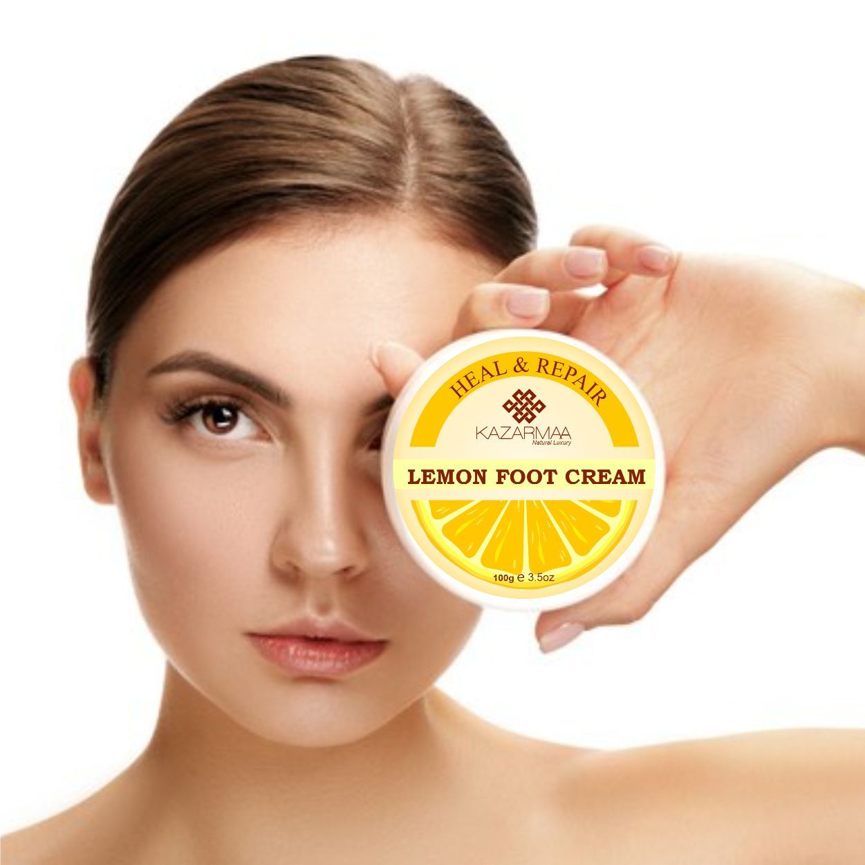 Kazarmaa Heal & Repair Lemon Foot Cream With Shea Butter, Vitamin-e, Coconut Oil & Jojoba Oil