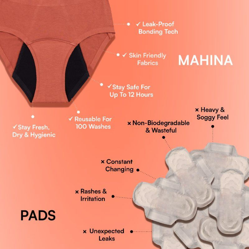 Mahina Ohh So Soft Modal Heavy Flow Period Panties - L