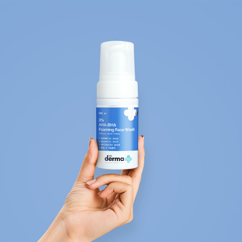 The Derma Co 3% AHA-BHA Foaming Face Wash for Acne Control