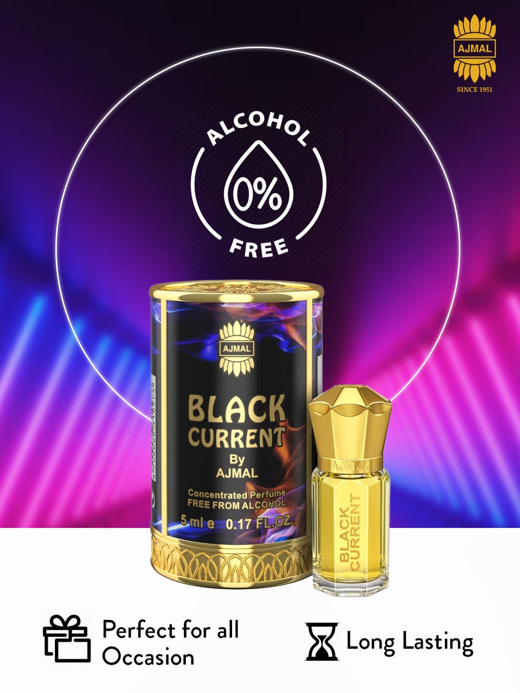 Ajmal India Black Current Attar Concentrated Perfume For Her