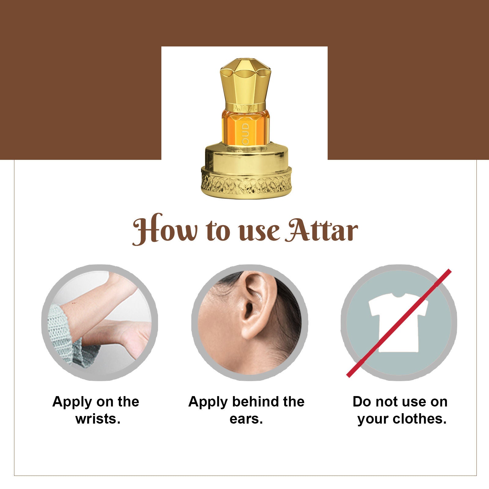 Ajmal India Dubai Oud Attar Concentrated Perfume For Her