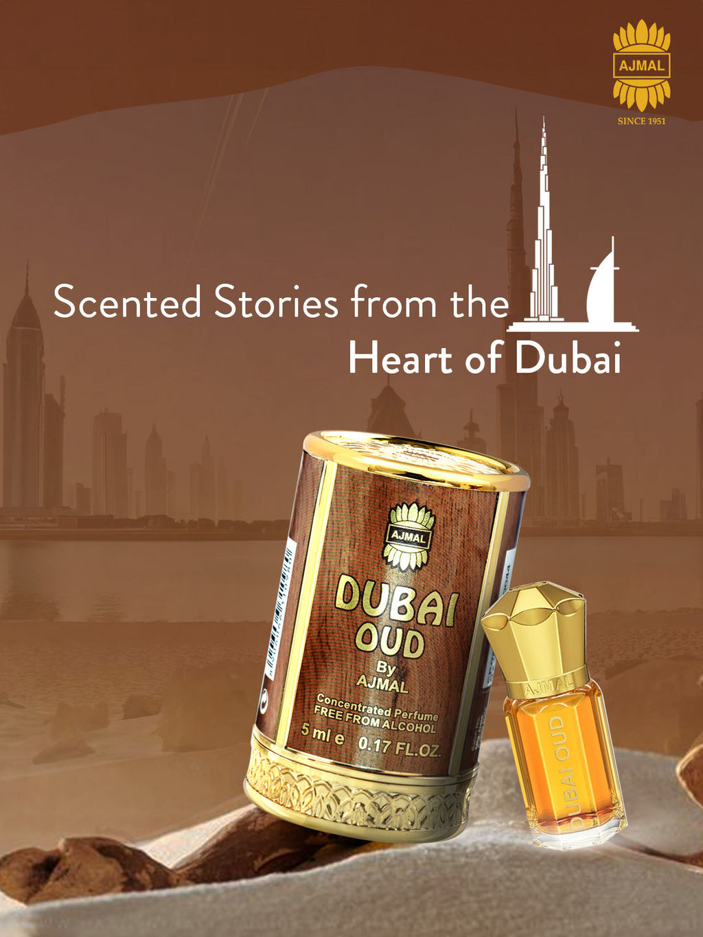 Ajmal India Dubai Oud Attar Concentrated Perfume For Her