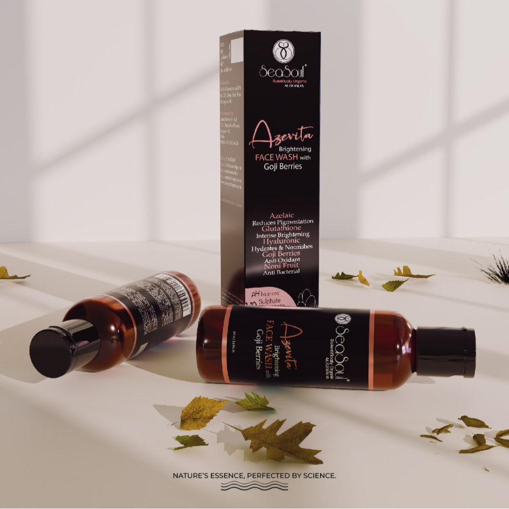 SeaSoul Azevita Face Wash Brightening Facial Skin for Cleansing, Makeup & Excess Oil Removal