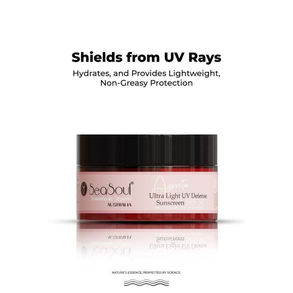 SeaSoul SPF 50 Sunscreen Cream for Broad Spectrum UVA & UVB Protection, Skin Brightening