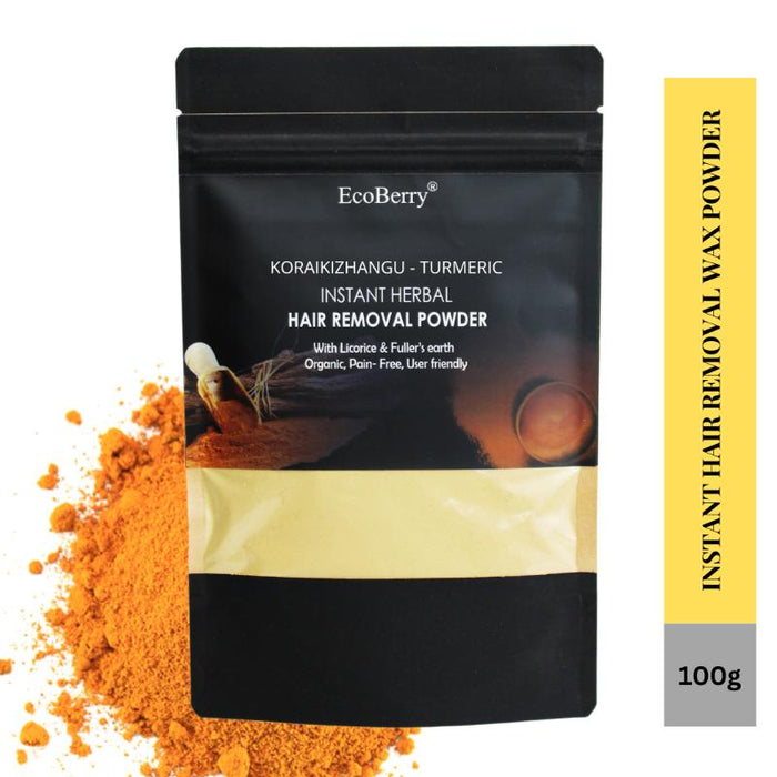 Ecoberry Koraikizhangu Turmeric Instant Herbal Hair Removal Powder