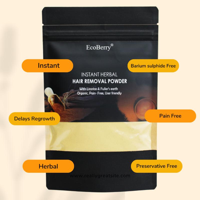 Ecoberry Koraikizhangu Turmeric Instant Herbal Hair Removal Powder
