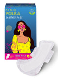 PINQ POLKA Sanitary Pads Trial (XXL XL Regular) Organic Cotton Soft Feel Rash Free Wide Back
