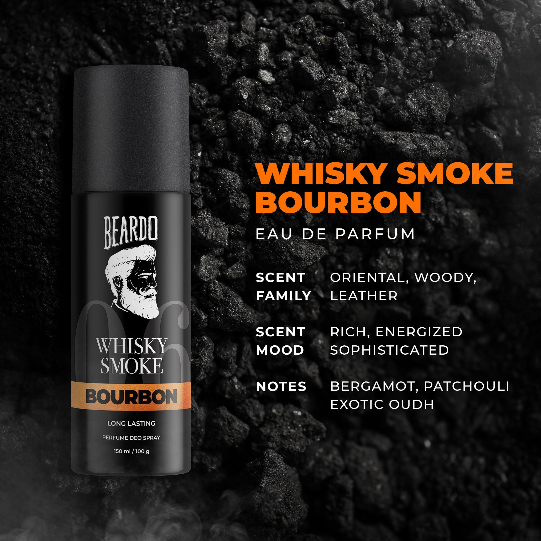 Beardo Whisky Smoke Bourbon Deo Body Spray
