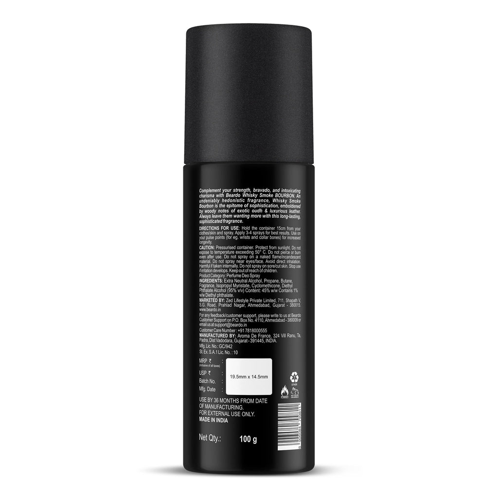 Beardo Whisky Smoke Bourbon Deo Body Spray