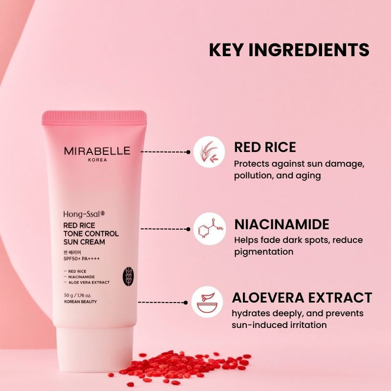 Mirabelle Korea Red Rice Sun Cream SPF 50+ PA++++