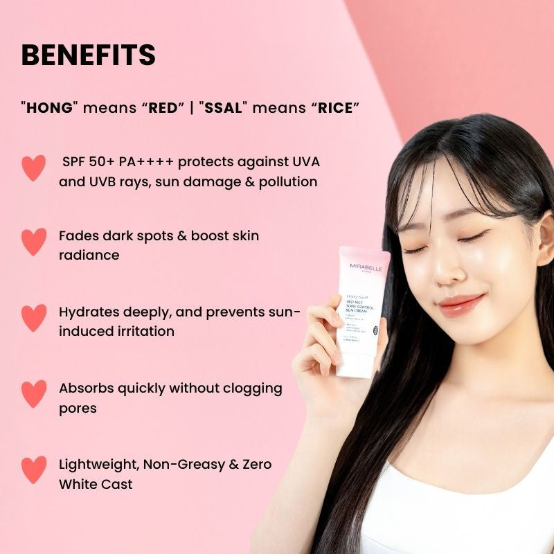 Mirabelle Korea Red Rice Sun Cream SPF 50+ PA++++