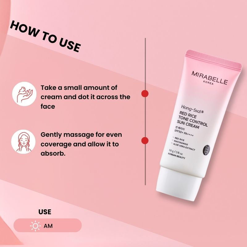 Mirabelle Korea Red Rice Sun Cream SPF 50+ PA++++