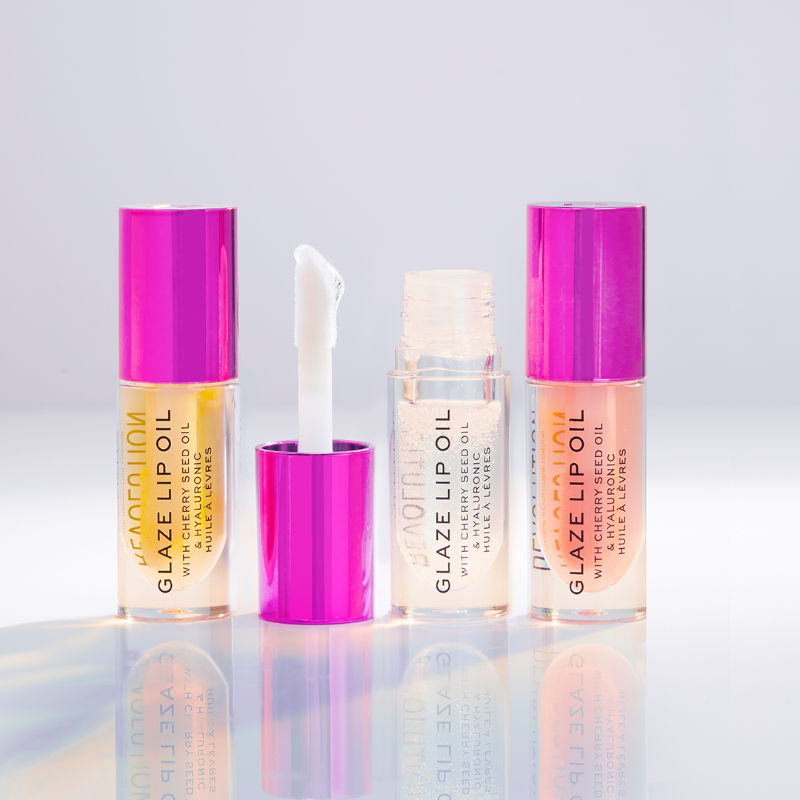 Makeup Revolution Glaze Lip Oil Intense Nourishment With Hyaluronic Acid Vitamin E