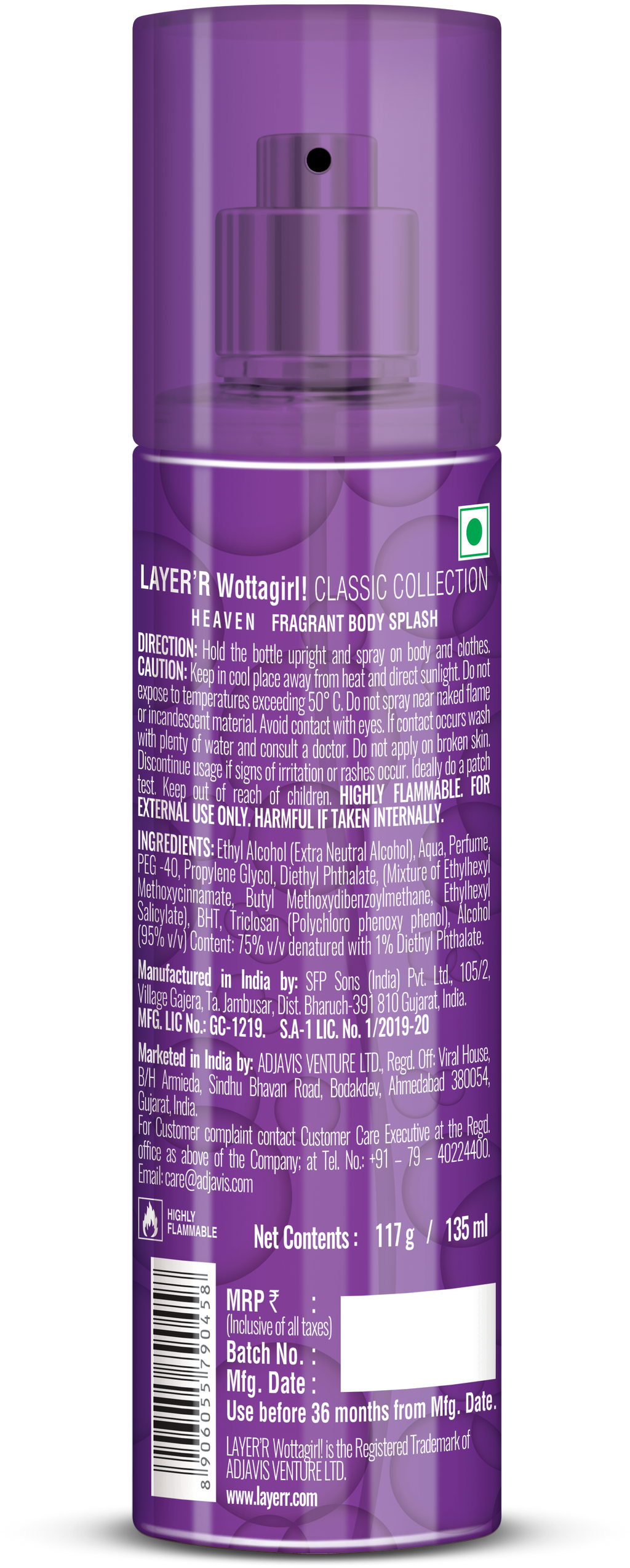 Layer'r Wottagirl Heaven Body Splash For Her