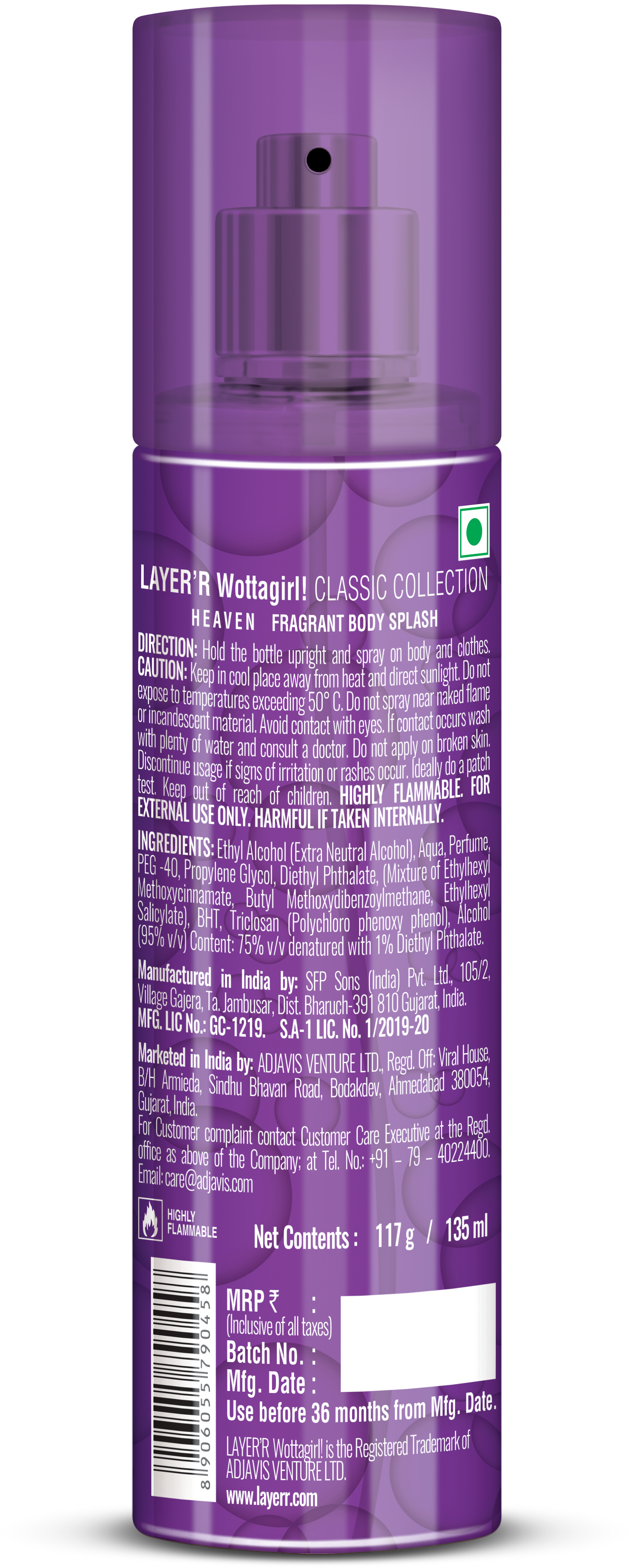 Layer'r Wottagirl Heaven Body Splash For Her