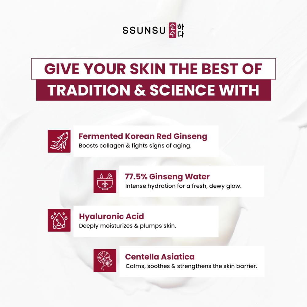 SSUNSU Water Bomb Hyalu Ginseng Moisture Cream