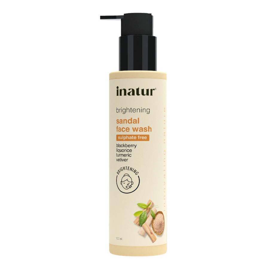 inatur Sandal Face Wash, Removes Tan & Brightens, Gentle & Hydrating, for All Skin Types
