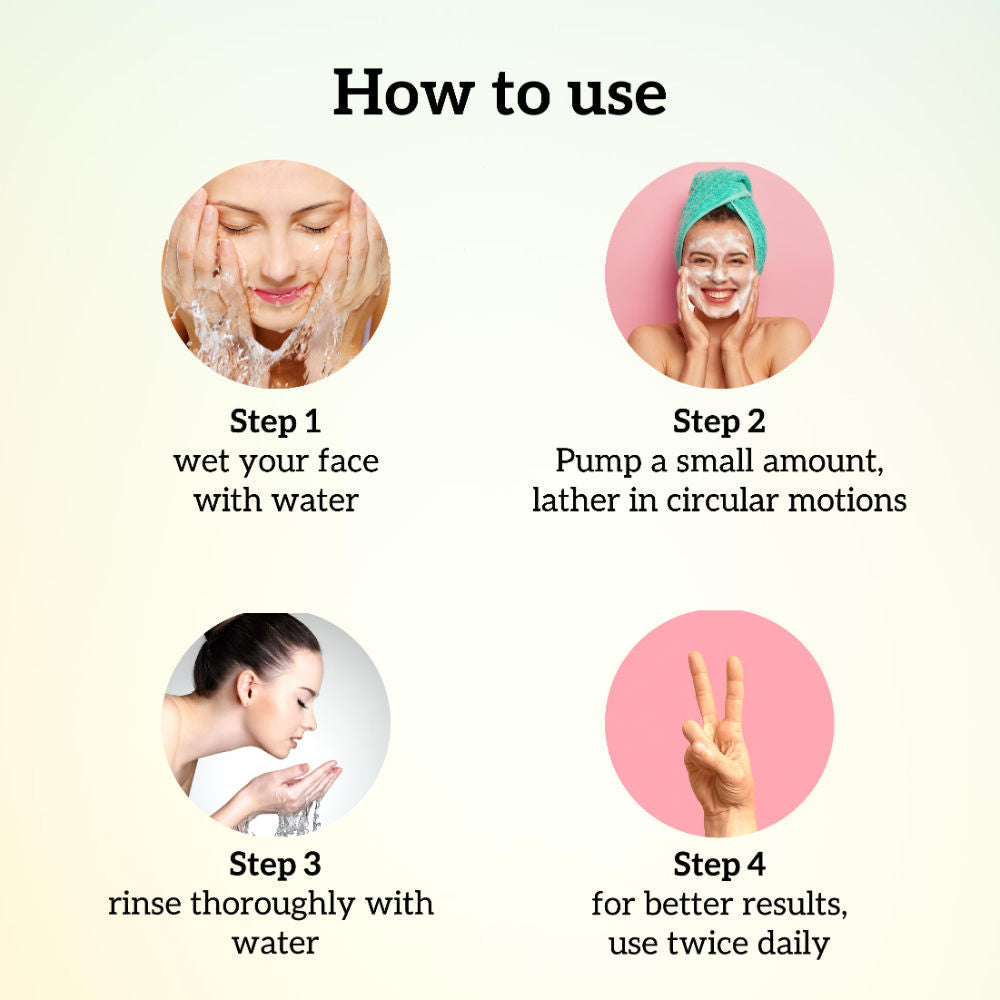 inatur Sandal Face Wash, Removes Tan & Brightens, Gentle & Hydrating, for All Skin Types