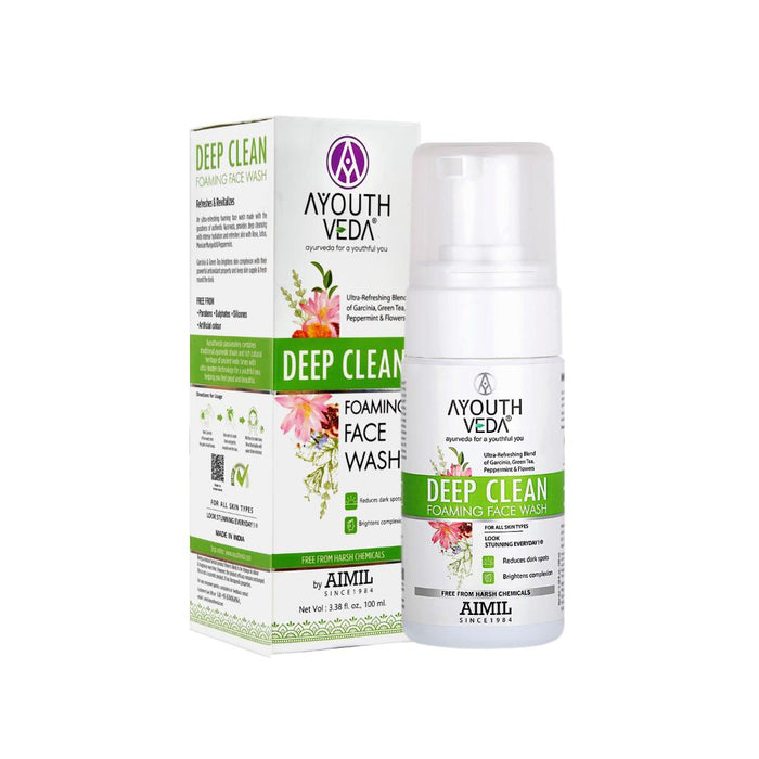 Deep Clean Foaming Face Wash with Indian Madder, Garcinia & Pomegranate for Deeply Clensed Skin