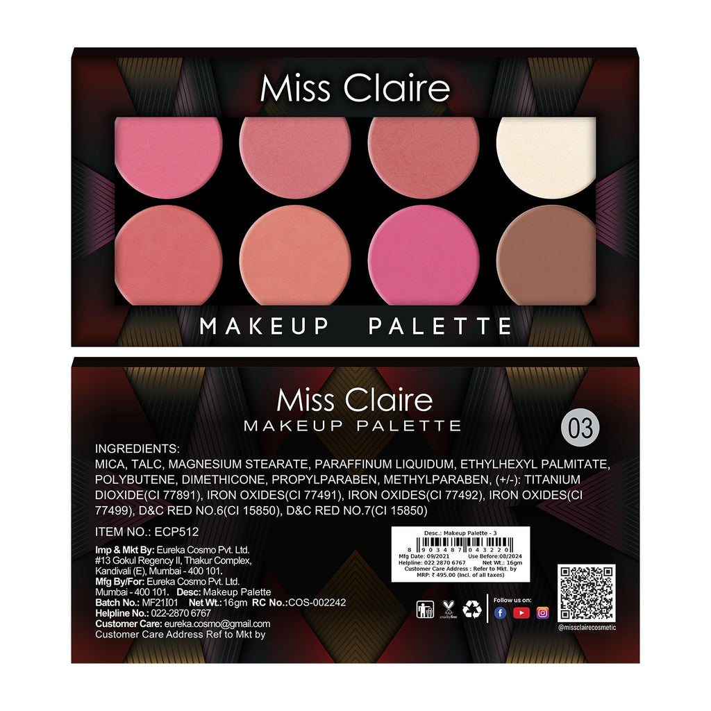 Miss Claire Makeup Palette - 3