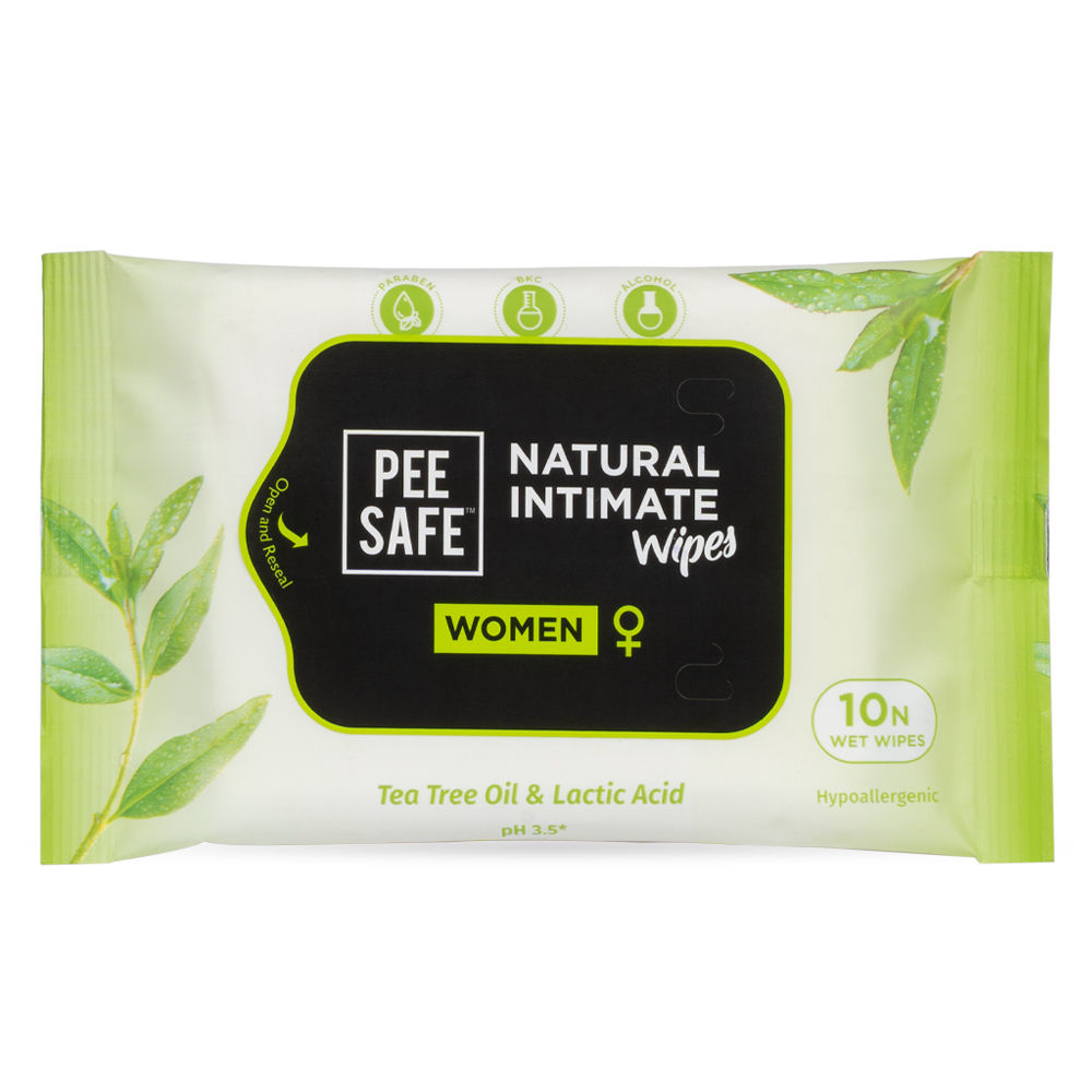 Pee Safe Intimate Wipes For Women- Skin Friendly, Alchol Free & Ph Balanced(10 Wipes)