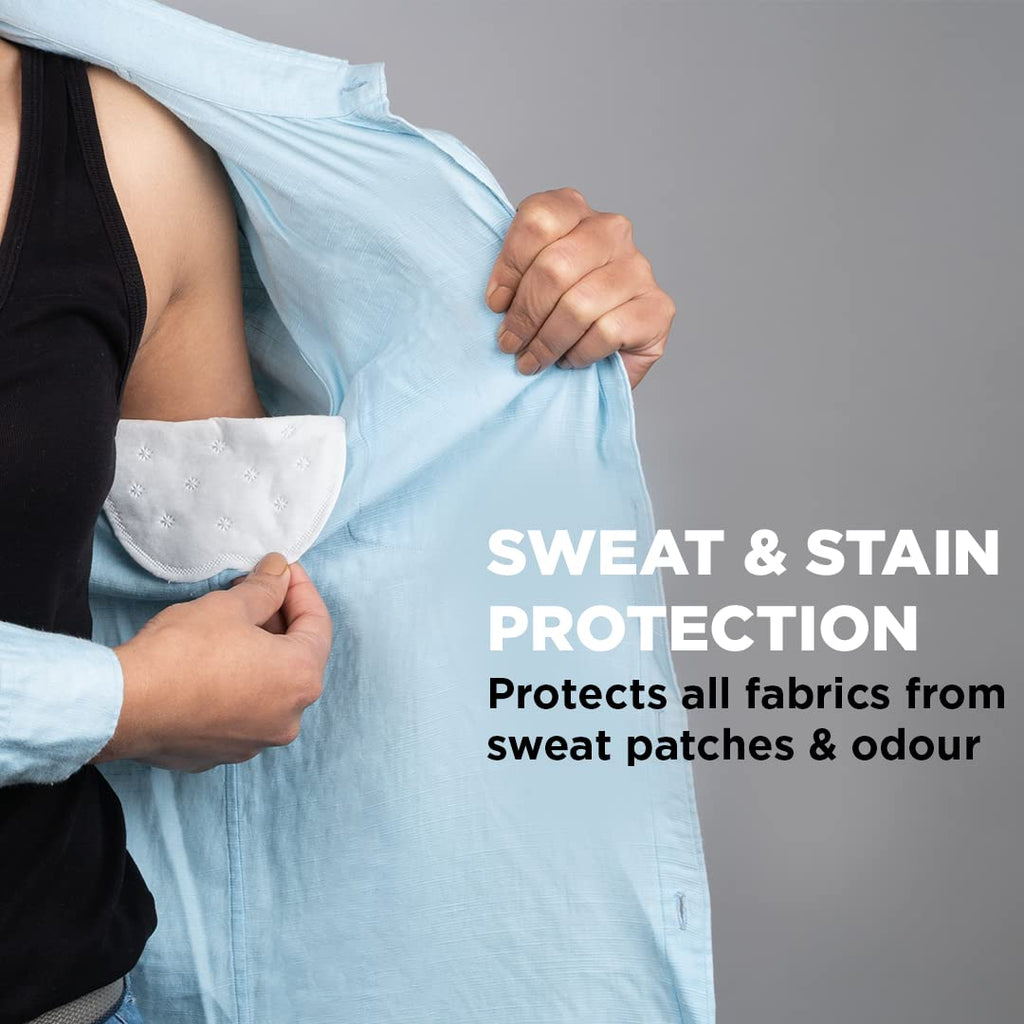Pee Safe Disposable Underarm Sweat Pads (Straight) For Men & Women - Prevent Stains & Absorb Sweat (14pcs)
