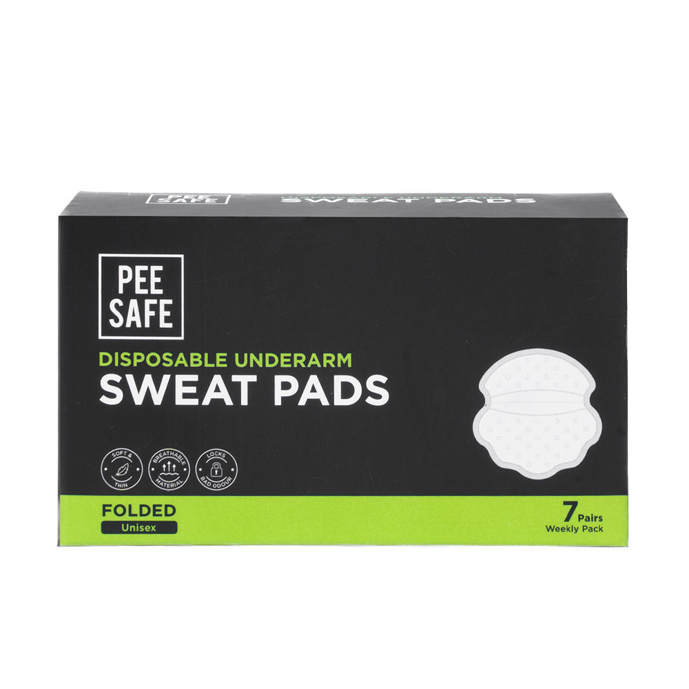 Pee Safe Disposable Underarm Sweat Pads (Folded) For Men & Women - Prevent Stains & Absorb Sweat