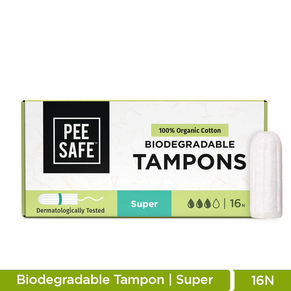 Pee Safe Cotton Tampons For Light to Medium - Comfortable & Rash Free Period Protection
