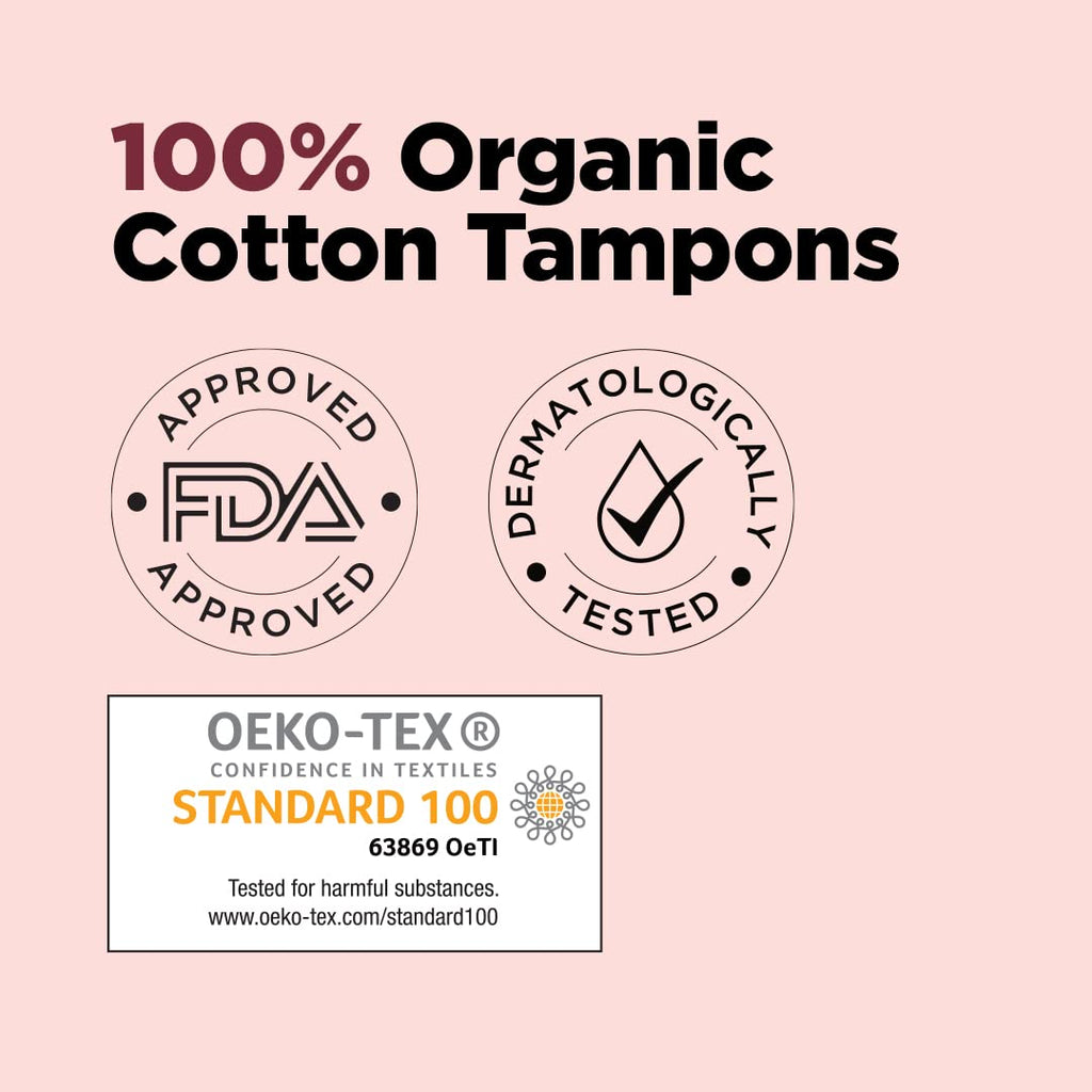 Pee Safe Cotton Tampons For Light to Medium - Comfortable & Rash Free Period Protection