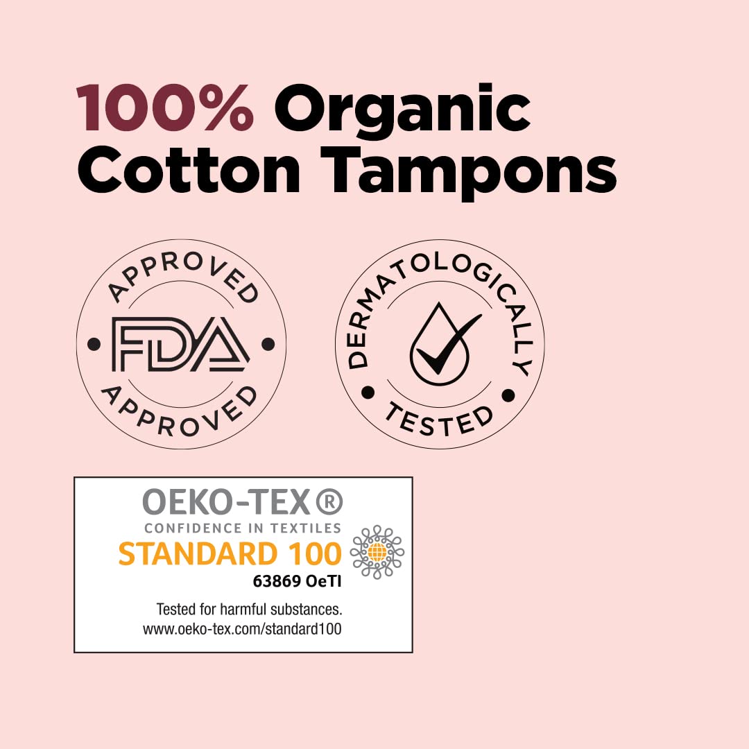 Pee Safe Cotton Tampons For Light to Medium - Comfortable & Rash Free Period Protection