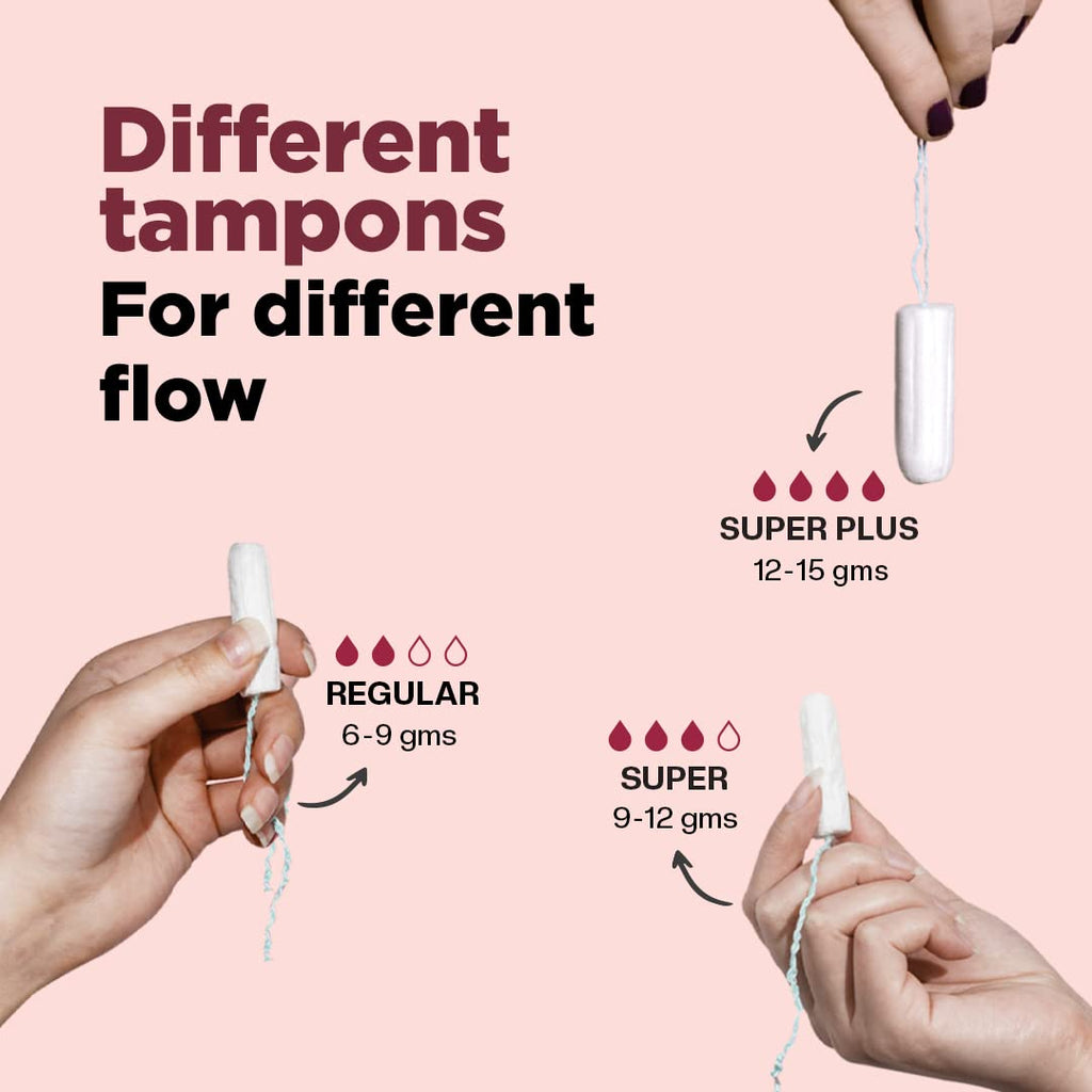 Pee Safe Cotton Tampons For Light to Medium - Comfortable & Rash Free Period Protection