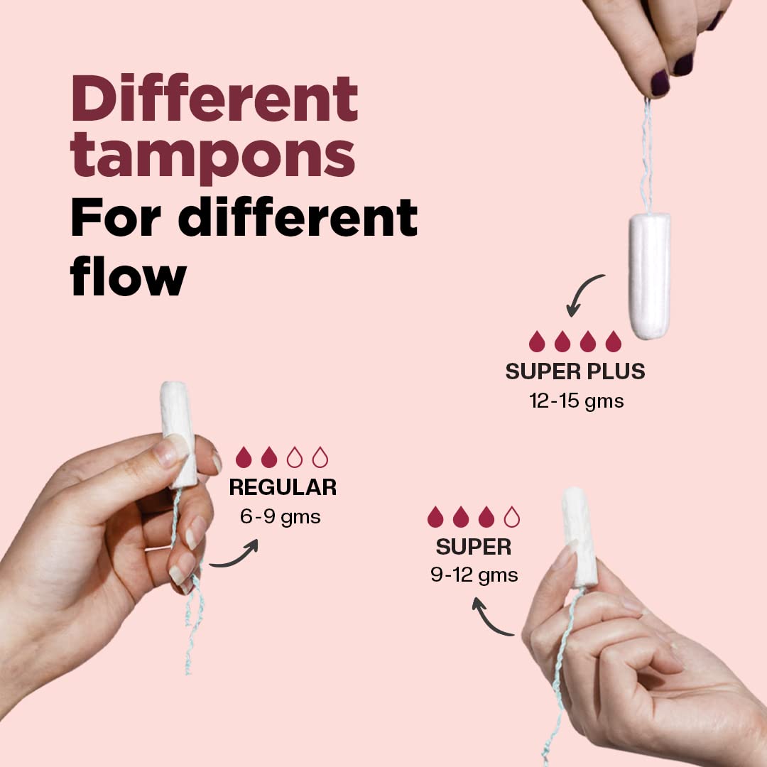 Pee Safe Cotton Tampons For Light to Medium - Comfortable & Rash Free Period Protection