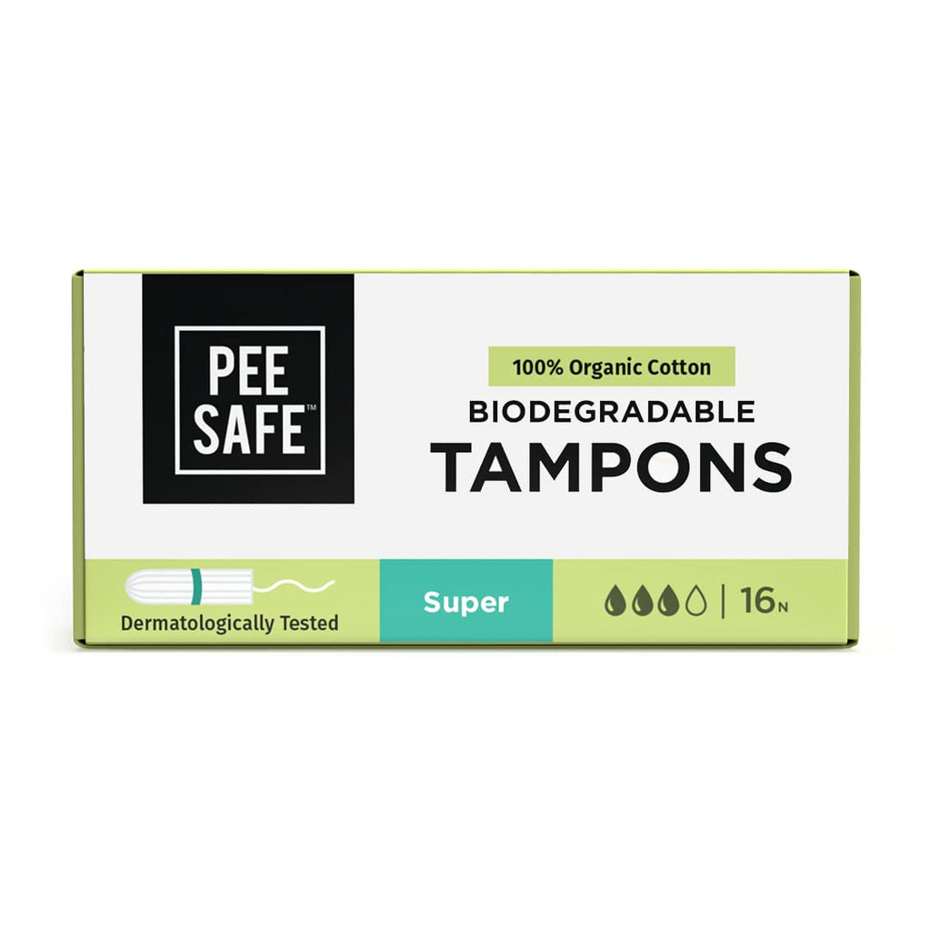 Pee Safe Cotton Tampons For Light to Medium - Comfortable & Rash Free Period Protection
