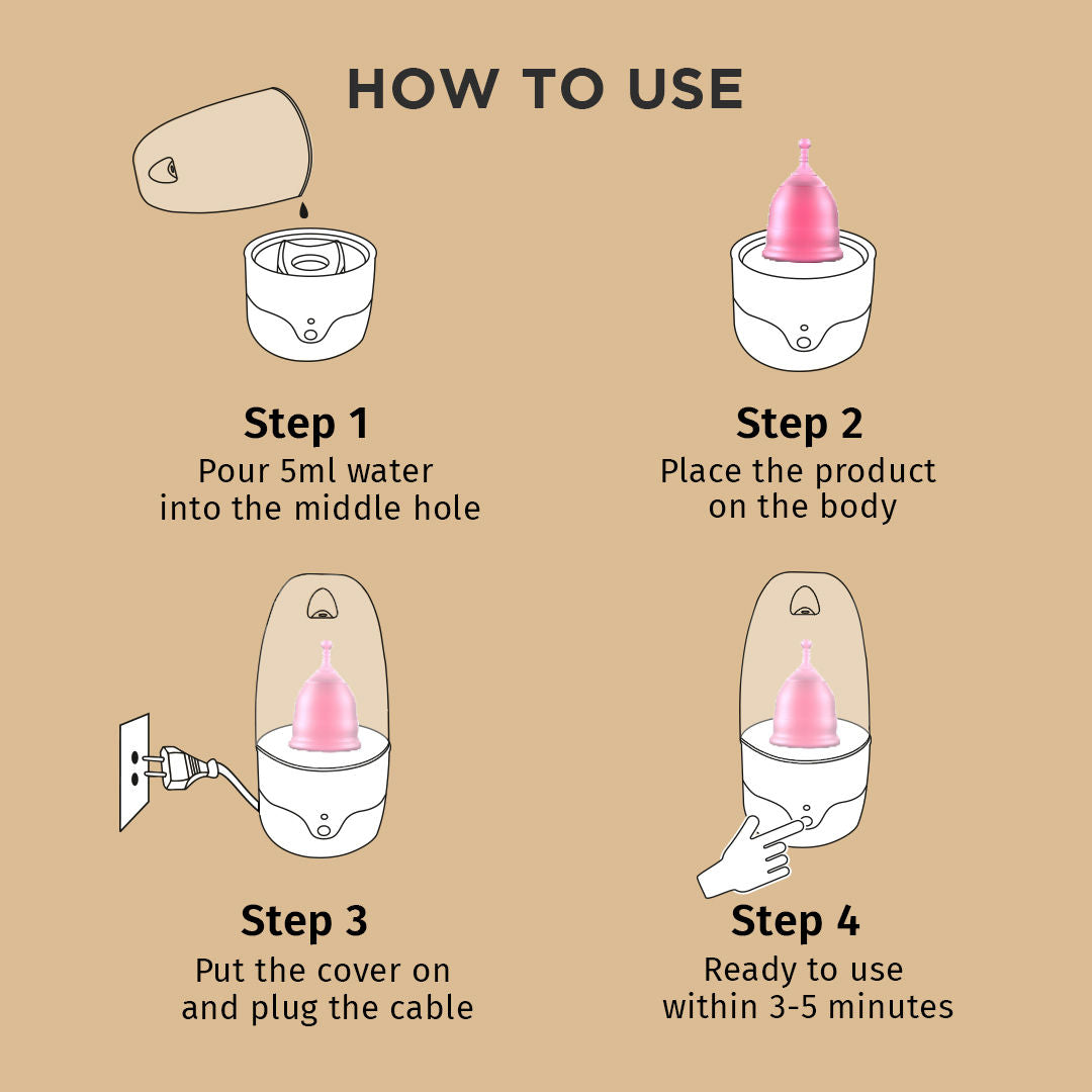 Pee Safe Menstrual Cup Steam Sterilizer (1 Pc)