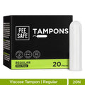 Pee Safe Viscose Tampons Regular For Mild Flow