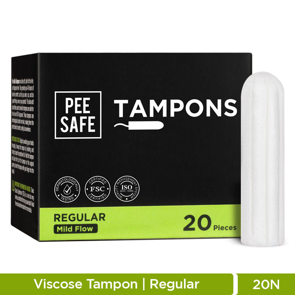 Pee Safe Viscose Tampons Regular For Mild Flow