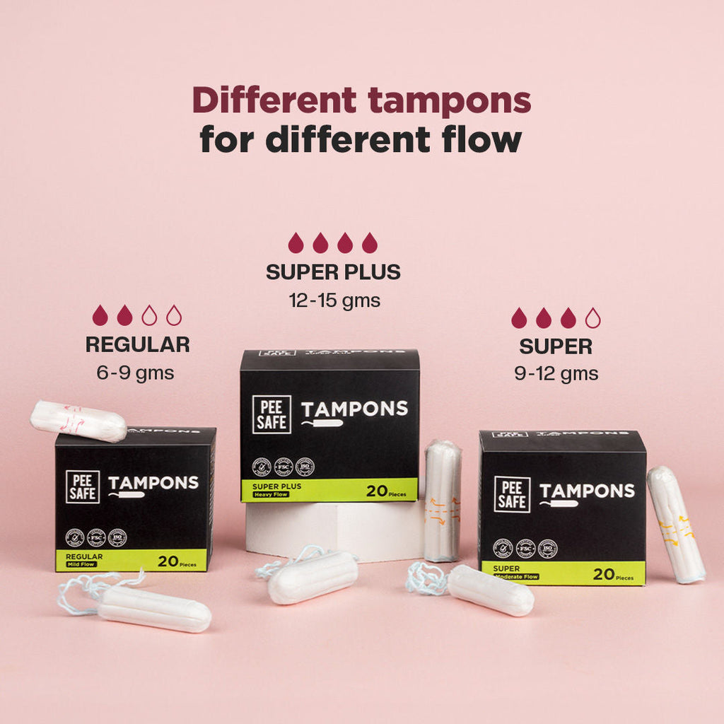 Pee Safe Viscose Tampons Regular For Mild Flow