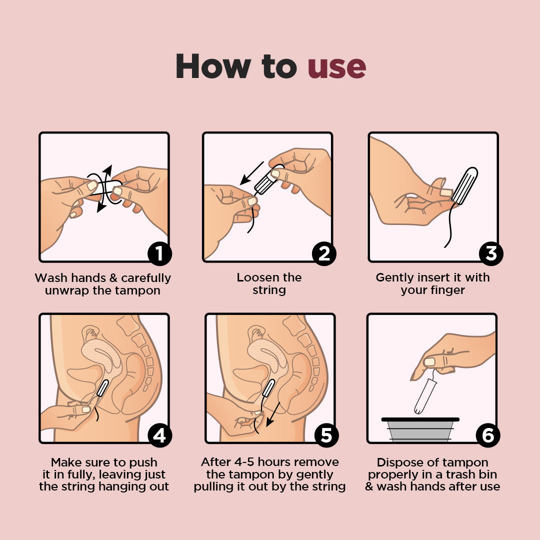 Pee Safe Viscose Tampons Regular For Mild Flow