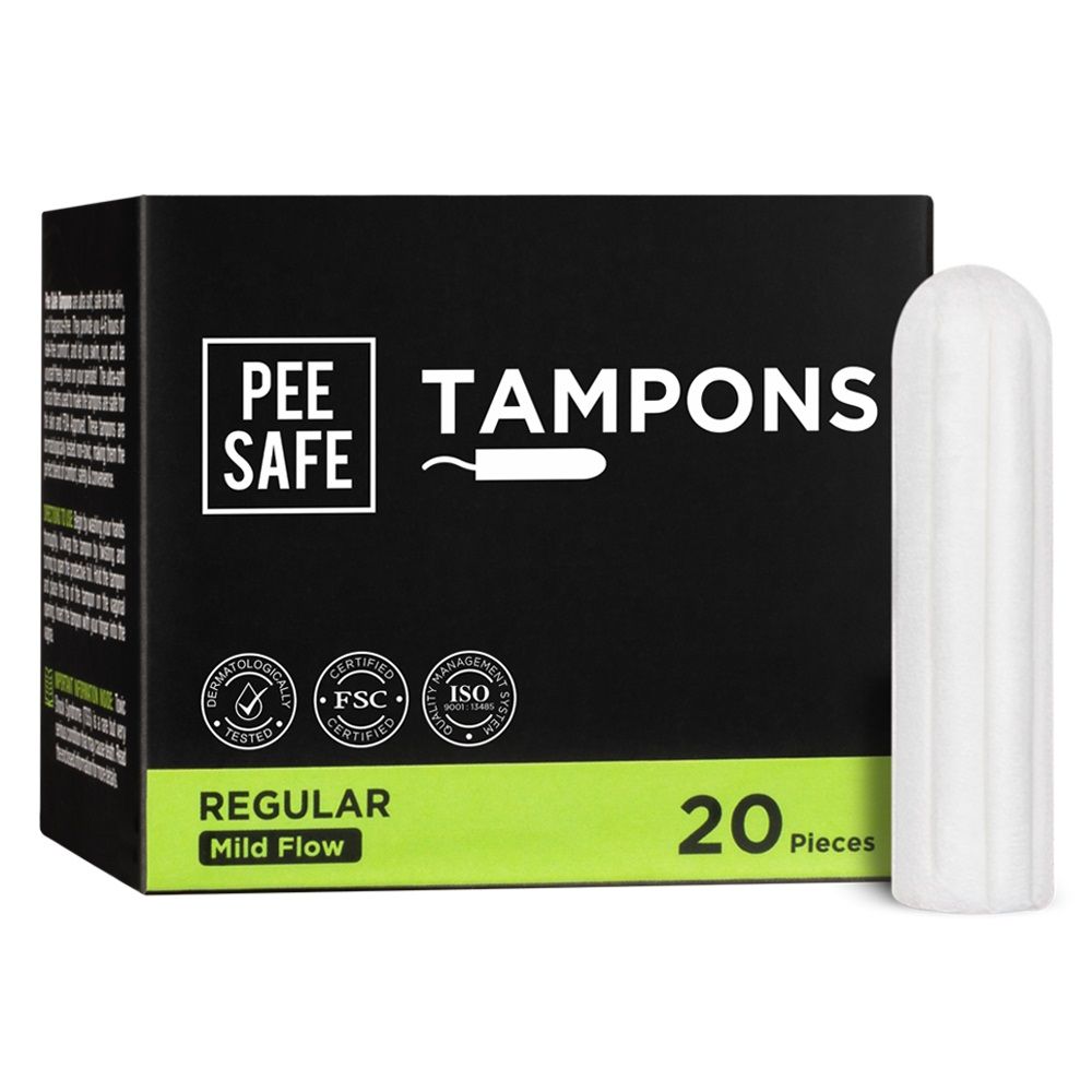 Pee Safe Viscose Tampons Regular For Mild Flow